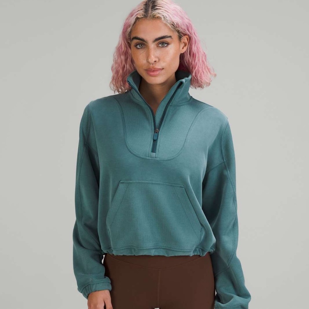 lululemon athletica brushed softstreme half zip